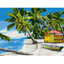 Райский островок Раскраска картина по номерам на холсте
