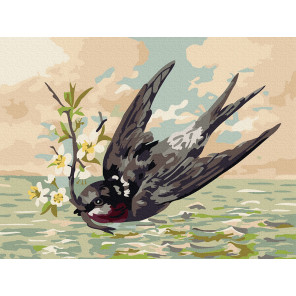 lastochka raskraska kartina po nomeram na holste картина по номерам девочка