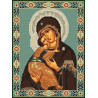 Пример готовой мозаики Владимирская божия матерь Алмазная мозаика вышивка без подрамника KM0291