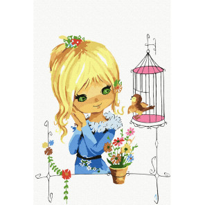 s dobrym utrom raskraska kartina po nomeram na holste картина по номерам девочка