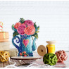 Пример готовой работы Набор Цветы любви Набор для вышивания на пластиковой канве МП-Студия Р-575