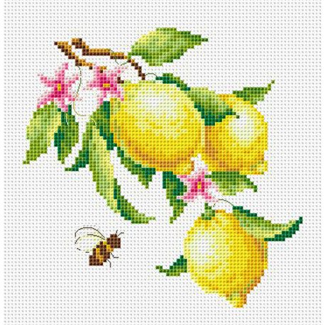  Ветка лимона Набор для вышивания Многоцветница МКН 01-14