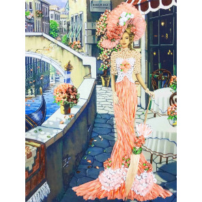  Дама в Венеции Набор для вышивания лентами Многоцветница МЛ(Н)-3003