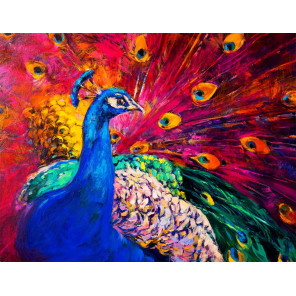 hvost pavlina raskraska kartina po nomeram na holste картина по номерам птички