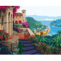Лазурный рай Раскраска (картина) по номерам на холсте Menglei