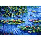 Водяная лилия Раскраска (картина) по номерам акриловыми красками на холсте Menglei