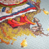Фрагмент вышивки Груша Набор для вышивания Merejka K-47