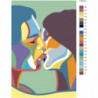 Красочный поцелуй Раскраска картина по номерам на холсте