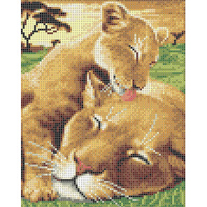  Мамы и их зверята Канва с рисунком для вышивки бисером Каролинка ТКБЖ 4040