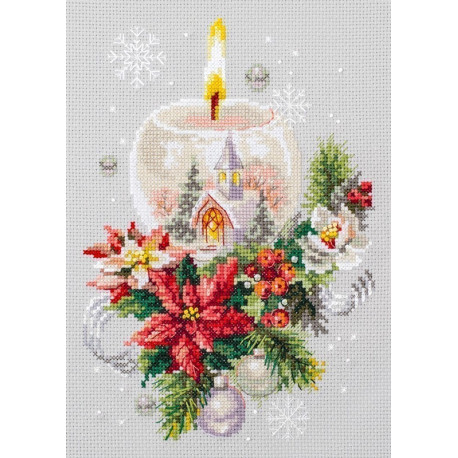  Рождественская свеча Набор для вышивания Чудесная игла 100-231