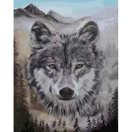  Волк Раскраска картина по номерам CG2016