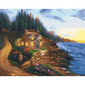 Дом у моря Раскраска картина по номерам