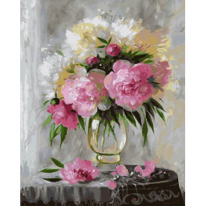 roskosh pionov kartina po nomeram na holste color kit колор картины по номерам