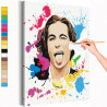  Maneskin / Damiano David арт Раскраска картина по номерам на холсте с неоновами красками AAAA-RS249