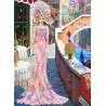  Дама в розовом Канва с рисунком для вышивки бисером Каролинка ТКБЛ 3014 1