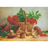  Корзина с рябиной и грибами Канва с рисунком для вышивки бисером Каролинка ТКБЦ 3051