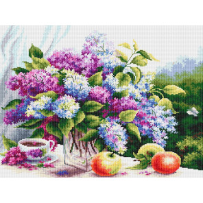  Сиреневый натюрморт Набор для вышивания Многоцветница МКН 56-14