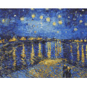  Звездная ночь над Роной Ван Гог Раскраска картина по номерам на холсте Color Kit CG2040