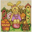 Пасхальный кролик 1 Ткань с рисунком для вышивки бисером Конек