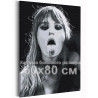  Maneskin / Виктория / Victoria De Angelis черно-белая 60х80 см Раскраска картина по номерам на холсте AAAA-RS160-60x80
