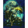  Волки в ночи Алмазная вышивка мозаика на подрамнике на подрамнике WB11807