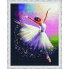 Вариант оформления в рамке Невесомость балерины Алмазная вышивка мозаика на подрамнике на подрамнике WB11805