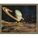 Сатурн Алмазная вышивка мозаика с нанесенной рамкой Molly
