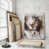  Спящий котёнок 75х100 см Раскраска картина по номерам на холсте AAAA-RS236-75x100