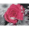  Роза на сером фоне Алмазная частичная вышивка (мозаика) Molly KM0934