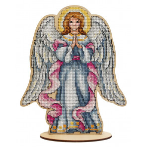  Рождественский ангел Набор для вышивания на деревянной основе МП Студия О-027