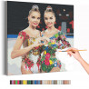  Арина и Дина Аверины / Художественная гимнастика Раскраска картина по номерам на холсте с неоновыми красками AAAA-RS312