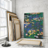 Пример в интерьере Кувшинки Клод Моне / Известные картины 80х100 см Раскраска картина по номерам на холсте AAAA-RS266-80x100