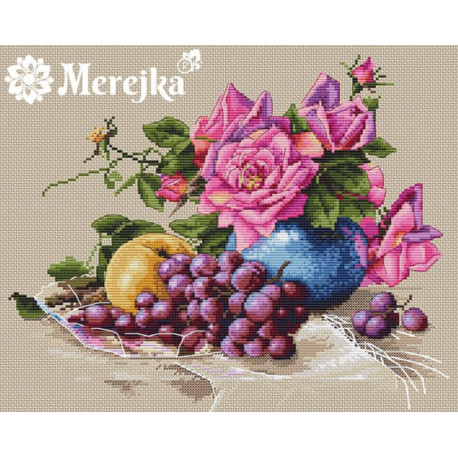  Натюрморт с виноградом Набор для вышивания Merejka K-20