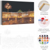 Пример картины и схема Дворцовая набережная Санкт-Петербург Раскраска картина по номерам на холсте AAAA-RS187