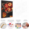 Пример картины и схема Сочные яблоки Раскраска картина по номерам на холсте AAAA-RS341