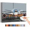  Самолет на взлетной полосе / Полет Раскраска картина по номерам на холсте AAAA-RS194