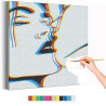  Поцелуй / Пара Раскраска картина по номерам на холсте с неоновой краской AAAA-RS313