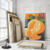 Пример в интерьере Яркий мандарин / Еда / Натюрморт 75х100 см Раскраска картина по номерам на холсте AAAA-RS150-75x100