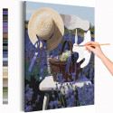  Прованс /Лаванда / Цветы Раскраска картина по номерам на холсте с неоновой краской AAAA-RS224