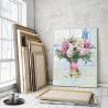 Пример в интерьере Тюльпаны в вазе / Букет цветов 80х120 см Раскраска картина по номерам на холсте с неоновой краской AAAA-RS20