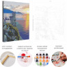 Пример картины и схема Ласточкино гнездо / Крым / Морской берег Раскраска картина по номерам на холсте AAAA-RS202