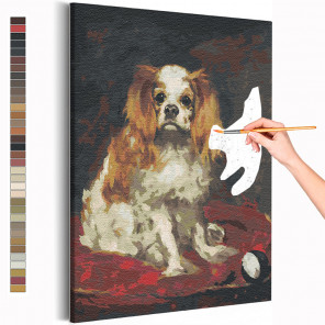  Спаниель короля Карла Эдуард Мане / Собаки / Известные картины Раскраска картина по номерам на холсте AAAA-RS271