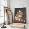 Пример в интерьере Спаниель короля Карла Эдуард Мане / Собаки / Известные картины 80х100 см Раскраска картина по номерам на хол