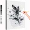  Девушка и птицы / Абстракция Раскраска картина по номерам на холсте AAAA-RS291