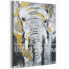  Серый слон / Животные 80х120 см Раскраска картина по номерам на холсте с металлической краской AAAA-RS289-80x120