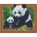 Панды в лесу Алмазная вышивка мозаика
