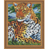 Леопард на отдыхе Алмазная вышивка мозаика TSGJ1122