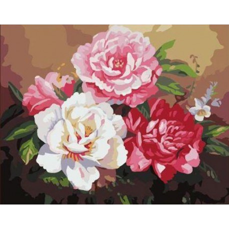 Розы Шебби шик Раскраска (картина) по номерам акриловыми красками на холсте