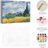 Пример картины и схема Пшеничное поле с кипарисом Винсент Ван Гог / Известные картины Раскраска картина по номерам на холсте AA