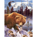  Медвежий улов Картина по номерам на дереве Molly KD0746
